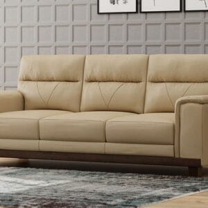 Ishwar Interior Naples 3-Seater Italian Leather Sofa – Stylish Comfort