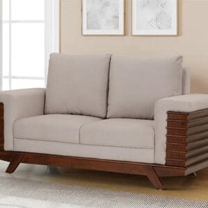 Ishwar Interior Two-Seater Wooden Sofa for Cozy Living Spaces
