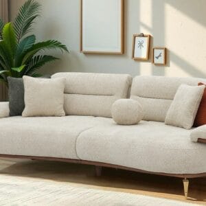 Ishwar Interior Athens Three Seater Sofa with Extendable Backrest