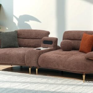 Ishwar Interior Athens Four Seater Sofa with Extendable Backrest