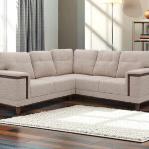 Ishwar Interior Texas Fabric Corner Sofa - 4-Seater Comfort & Style