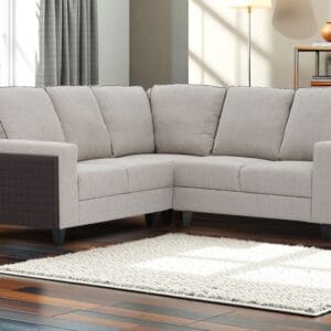 Ishwar Interior Naples Italian Fabric Corner Sofa 4 Seater
