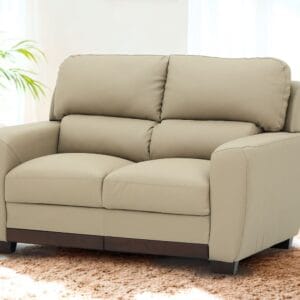 Ishwar Interior Taupe Muar Leatherette Two-Seater Sofa for Elegant Interiors